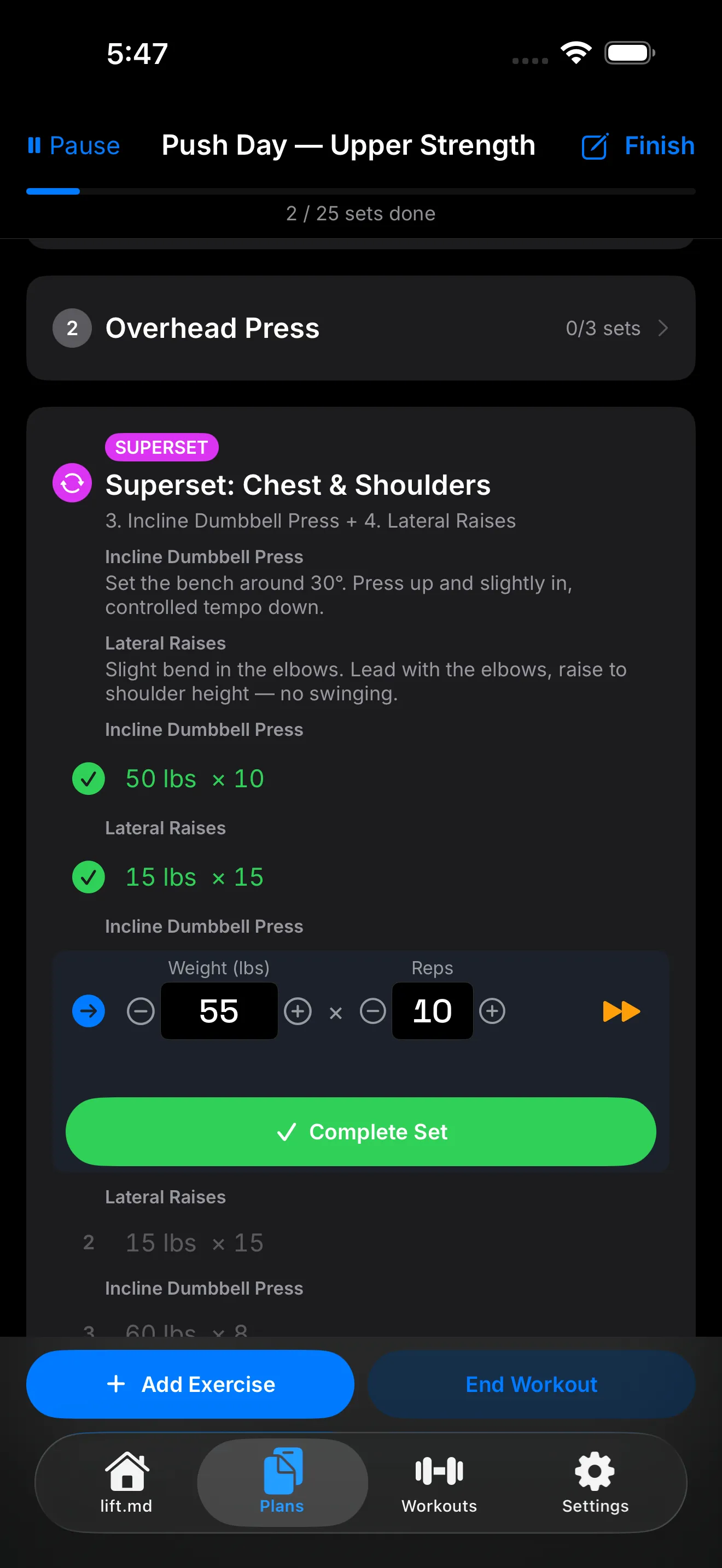 lift.md active superset view
